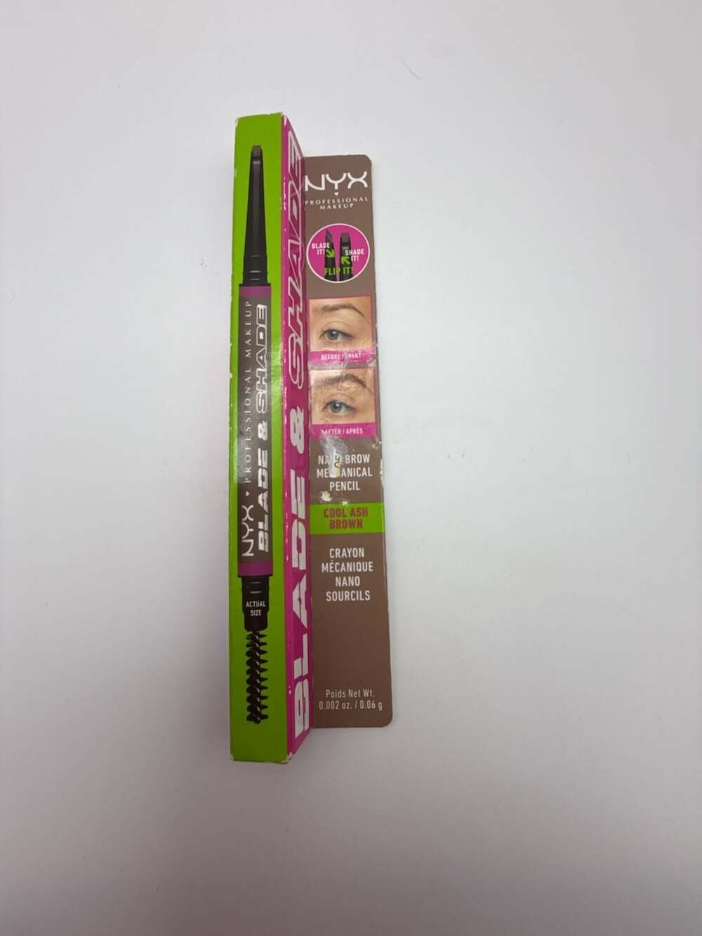 NYX Professional Makeup Blade & Shade Dual Edge Brow Pencil in Cool Ash Brown